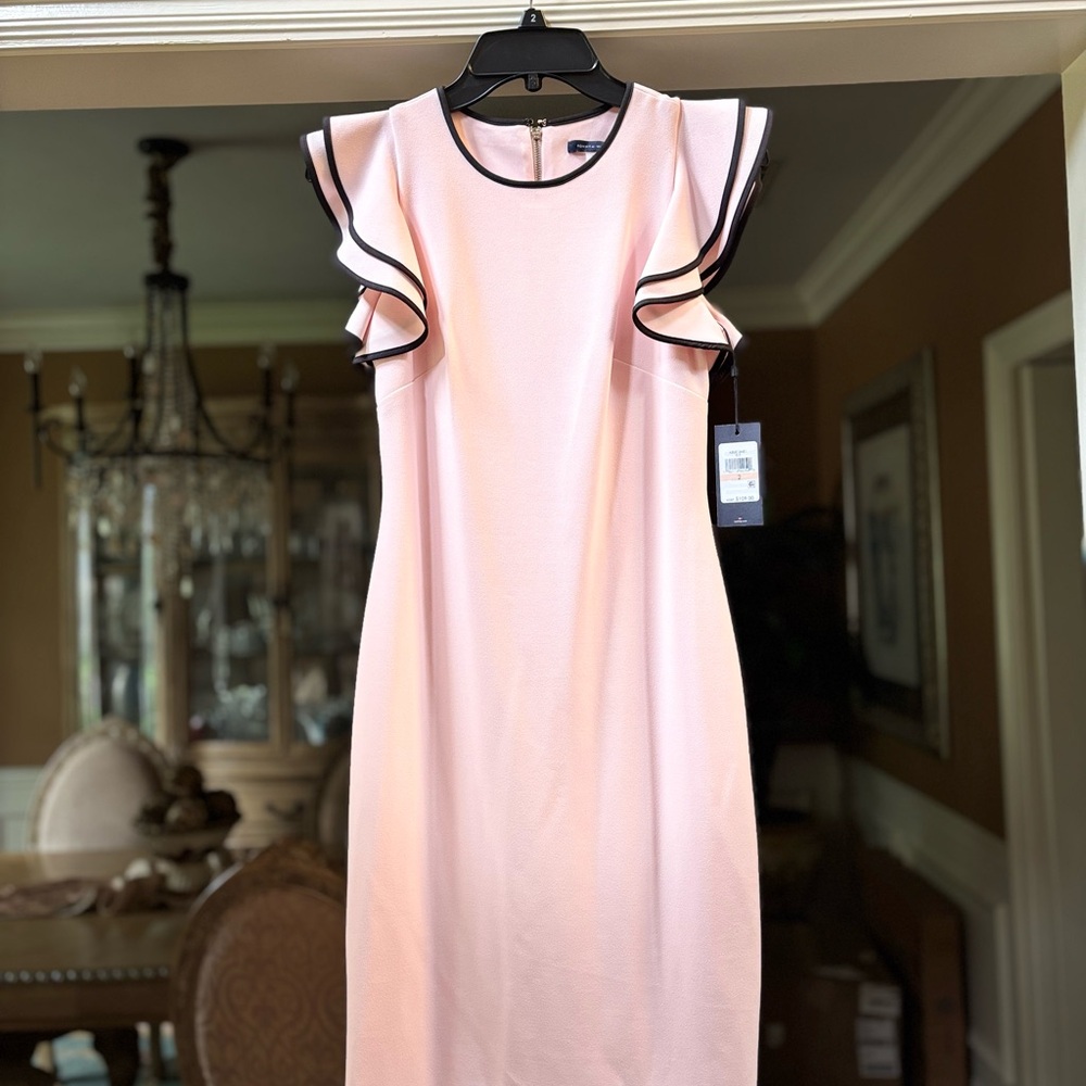 Brand New w/Tag! Tommy Hilfiger Pink Midi Sheath Dress